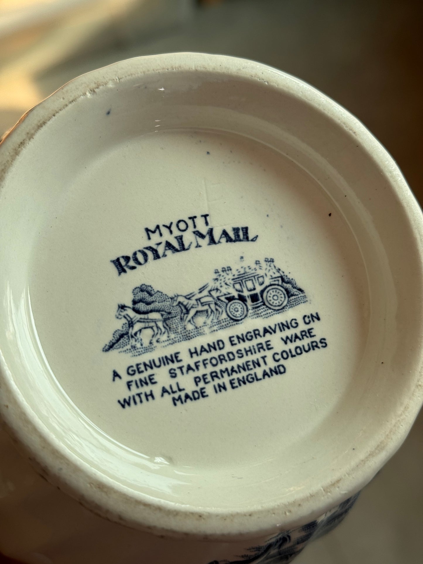 Vintage Blue & White Tea Set | Myott “Royal Mail”