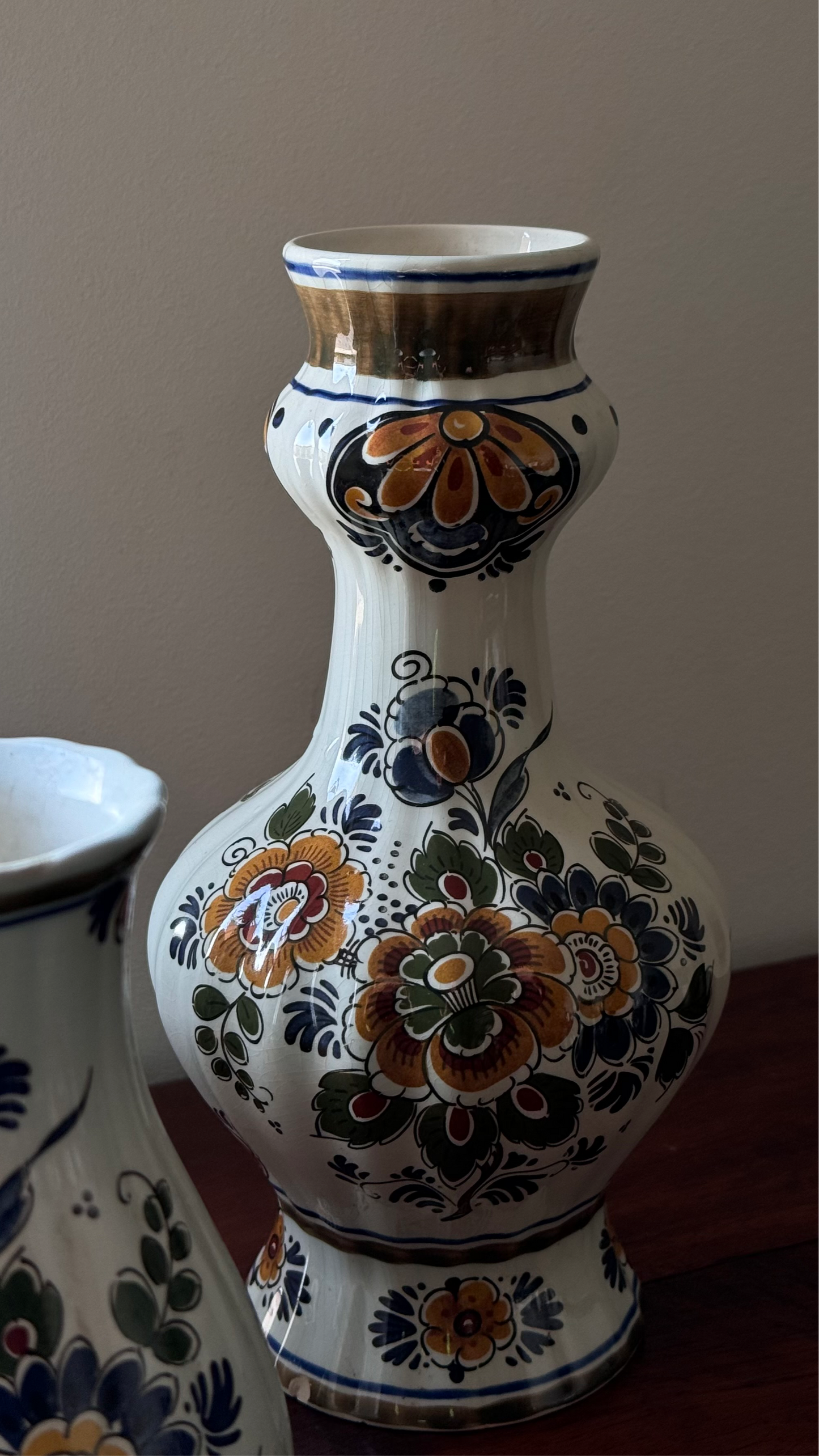 Vintage Polychrome Vases