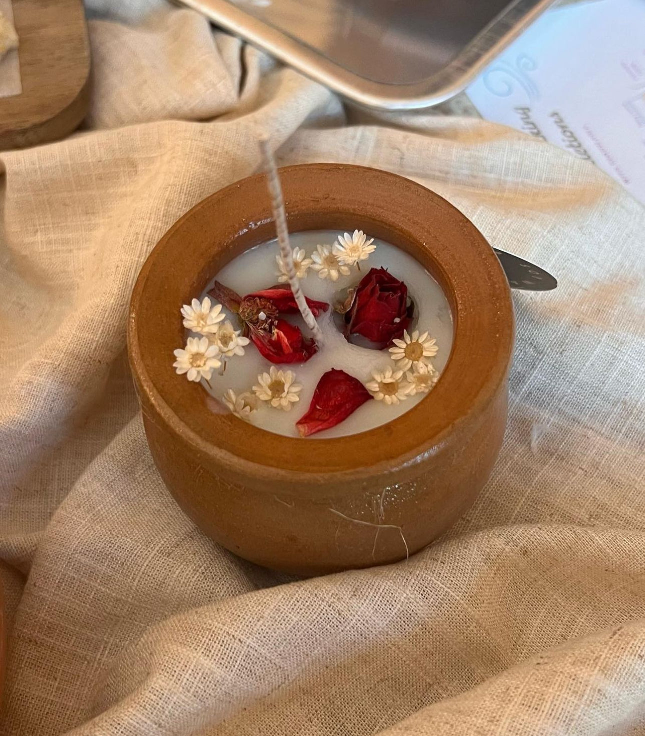 Small Clay Pot Candle
