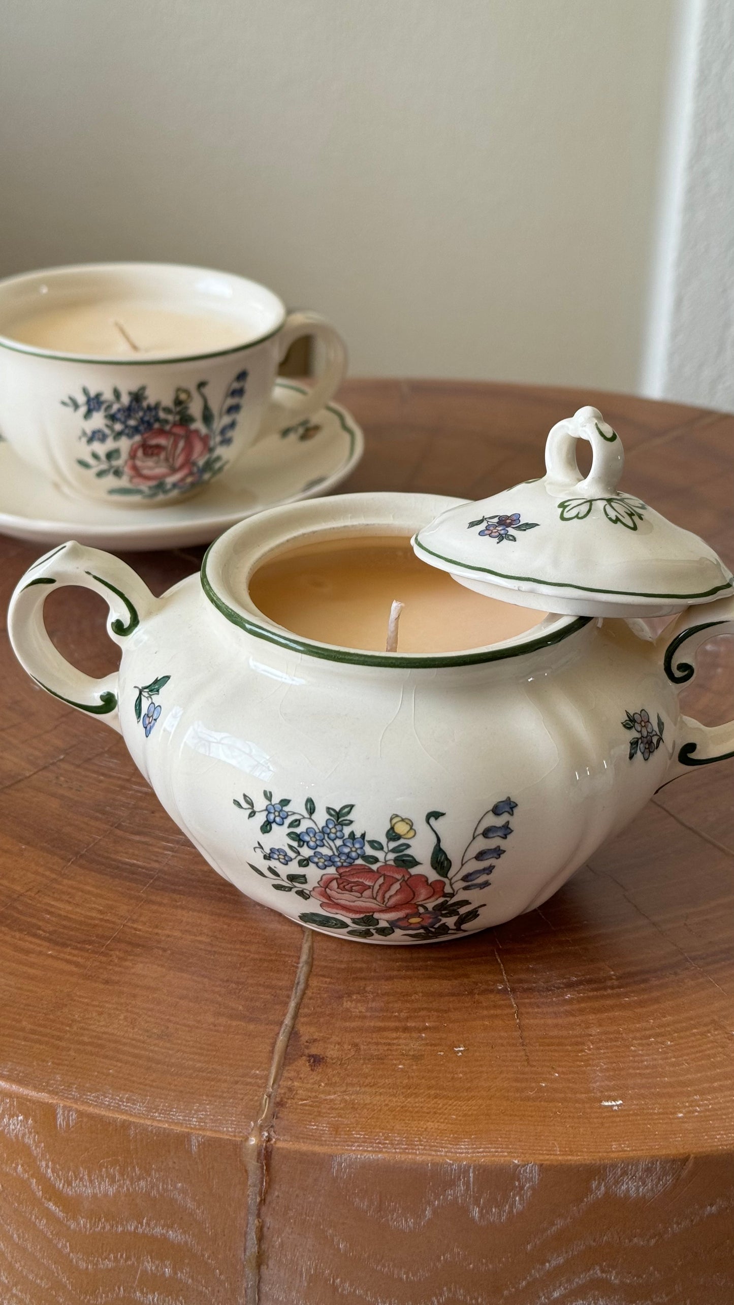 Antique Sugar Pot Candle #ACS042