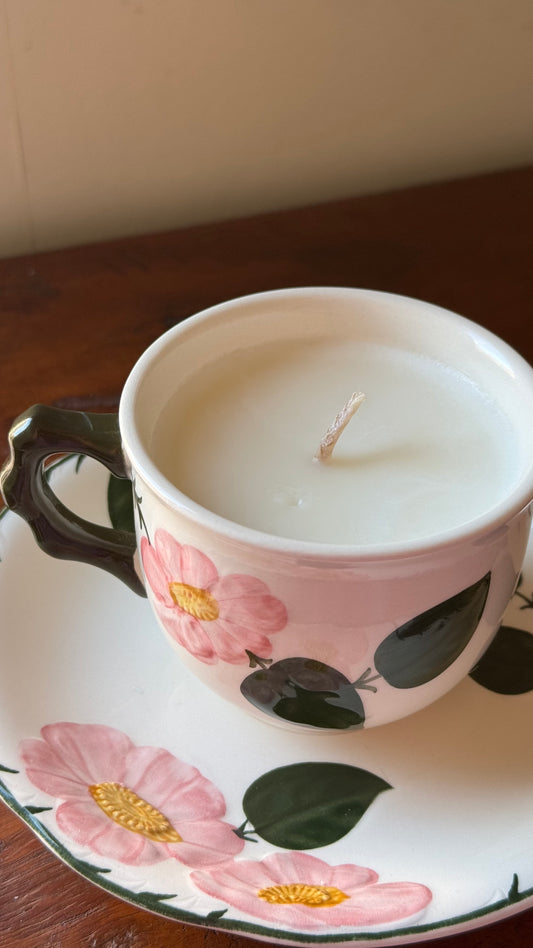 Antique Tea Cup Candle #ACS039