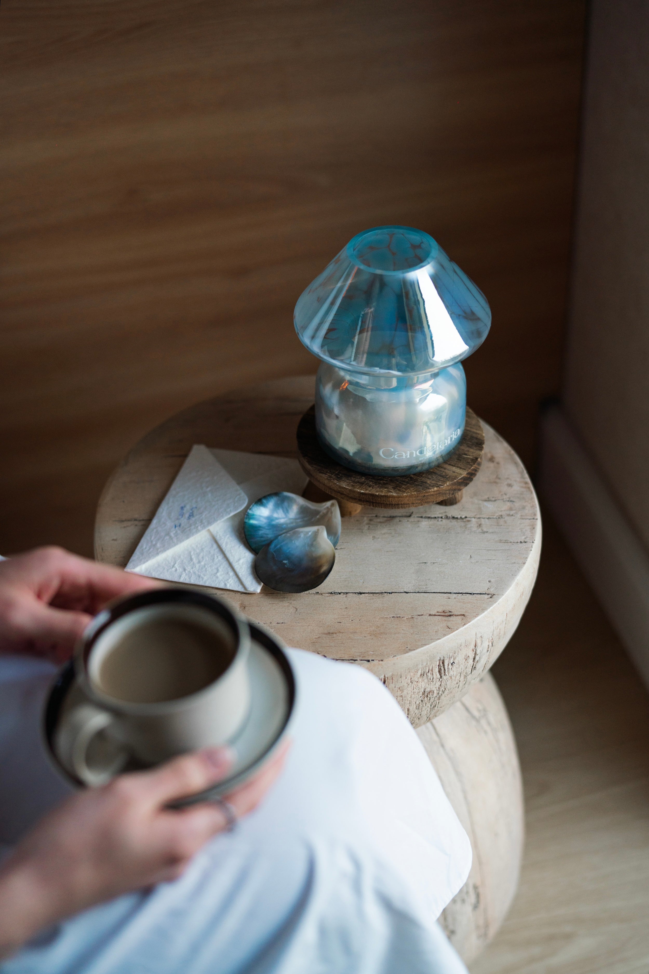 Mushroom Lamp Candle - Sea Breeze
