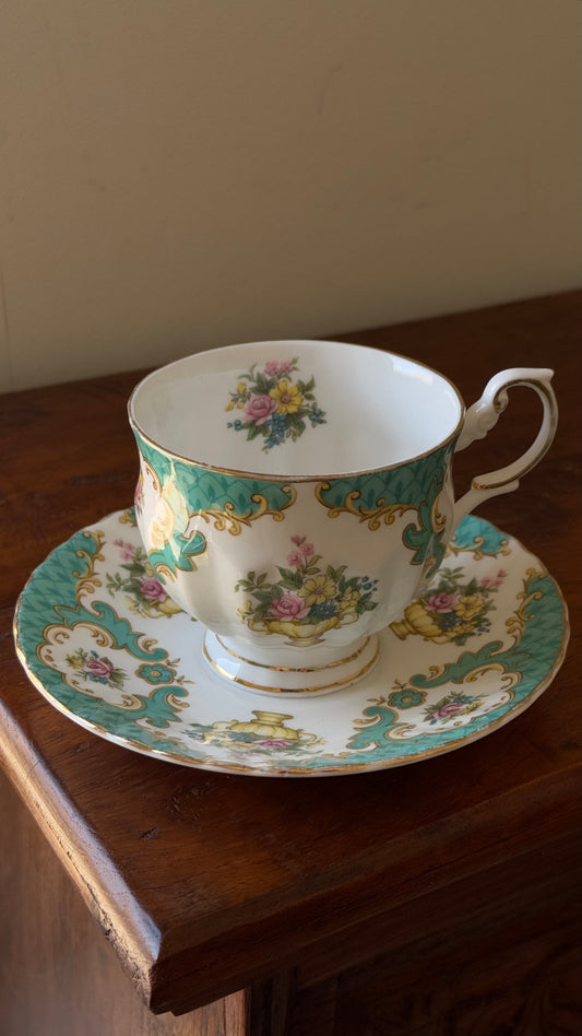 Vintage Tea Cup | Queen's Rosina China 'Centenary Dear' Tea Cup