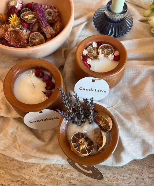 Small Clay Pot Candle