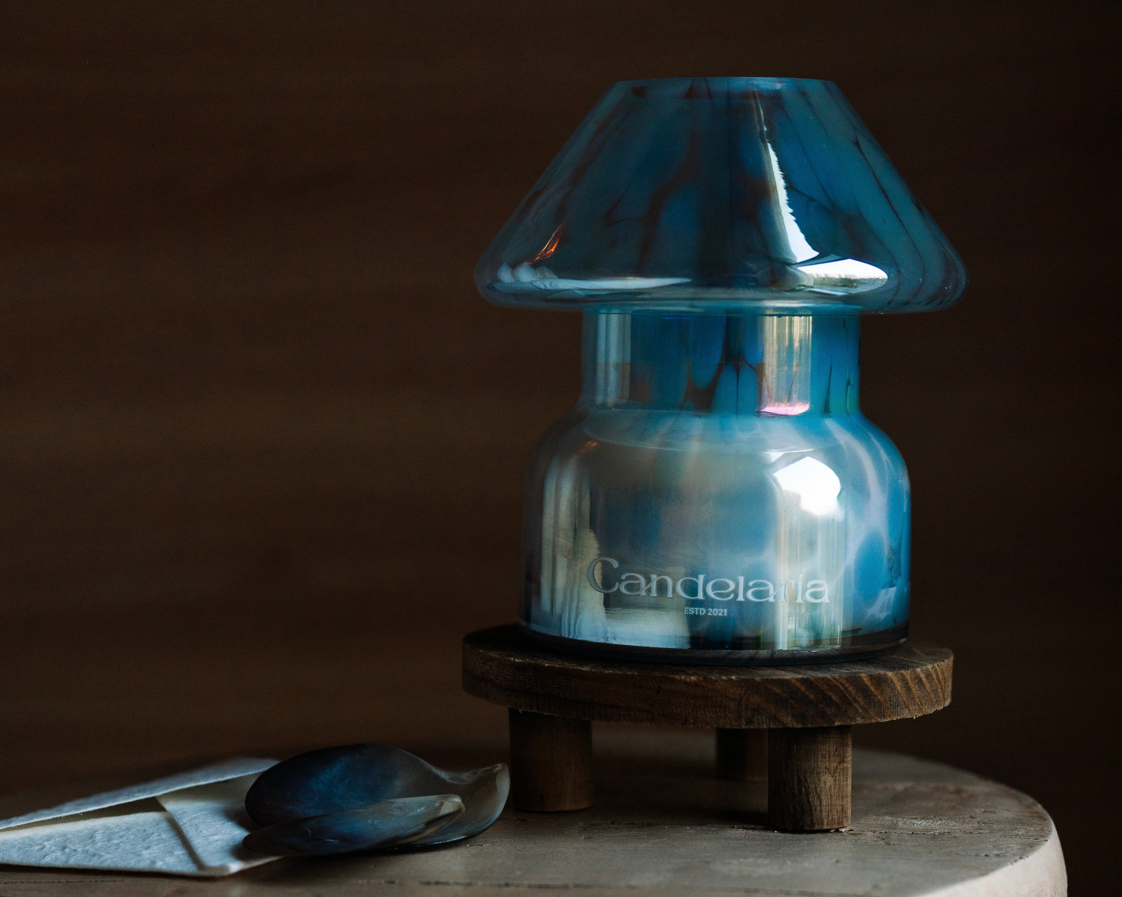 Mushroom Lamp Candle - Sea Breeze