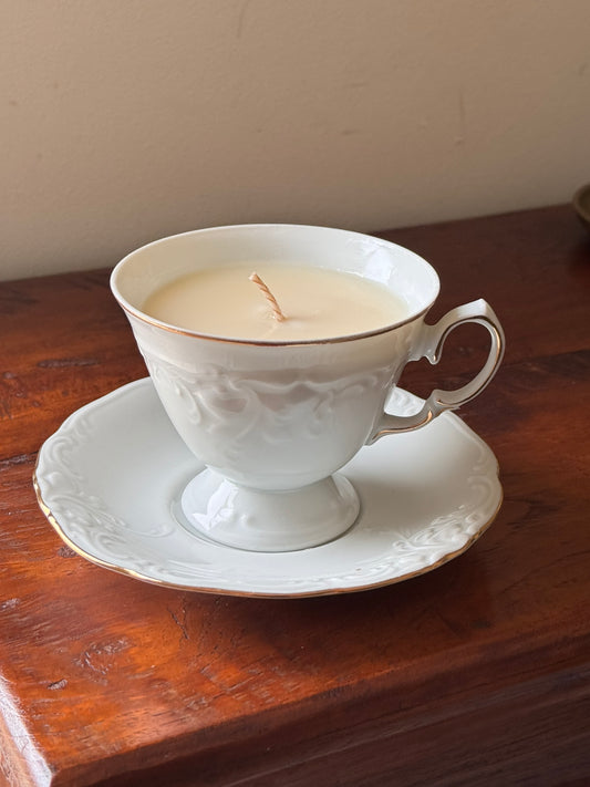 Antique Tea Cup Candle #ACS036
