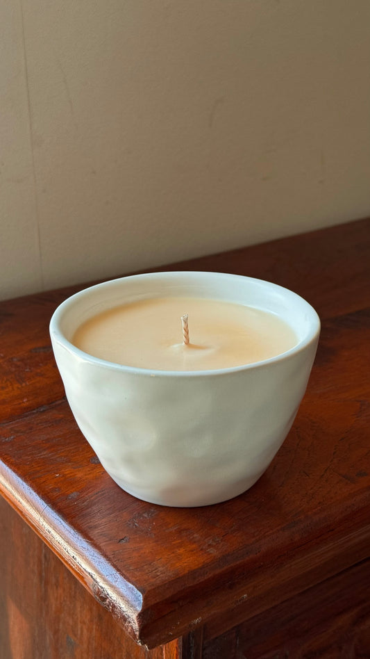 White Ceramic Candle
