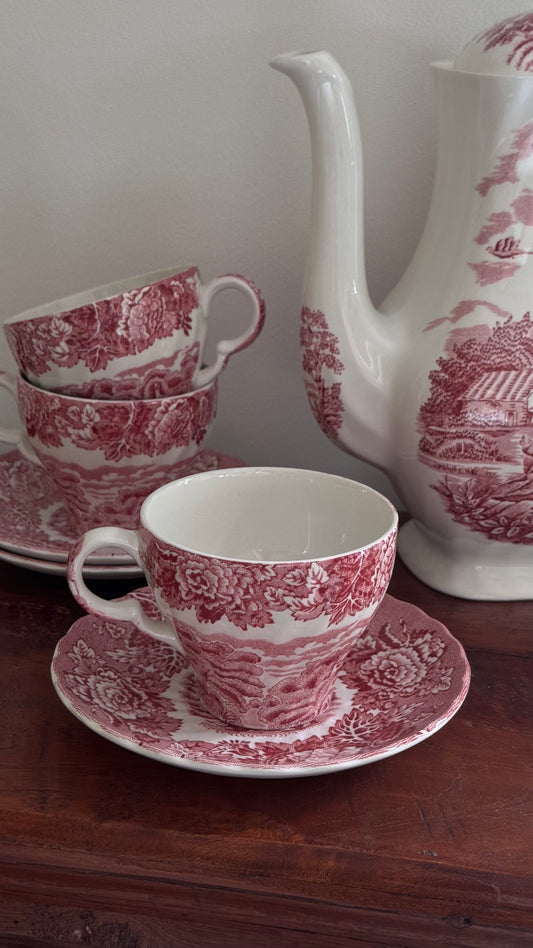 Wood's Ware England Scenery Vintage Tea Set
