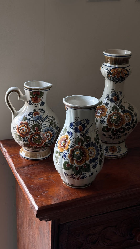 Vintage Polychrome Vases