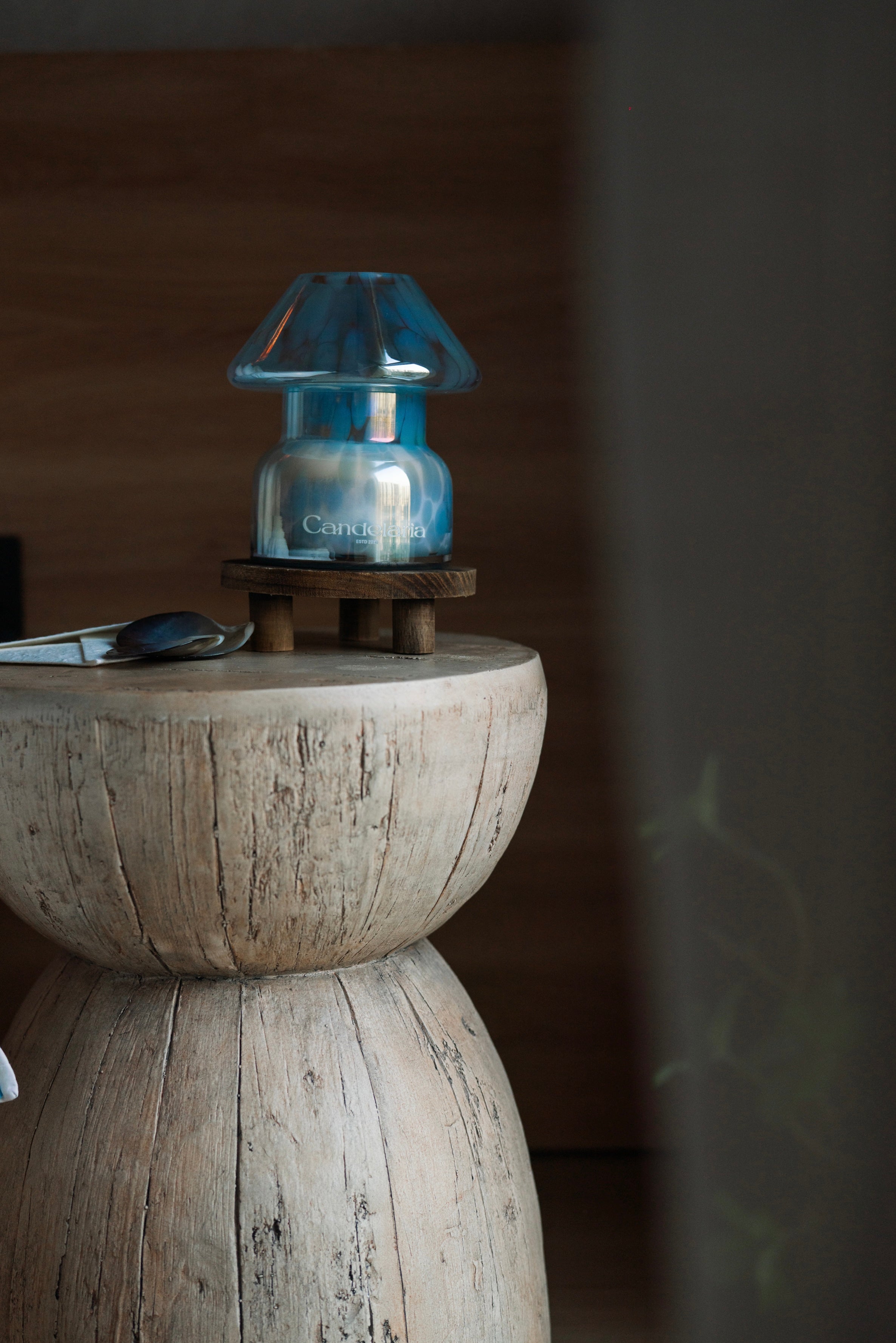 Mushroom Lamp Candle - Sea Breeze