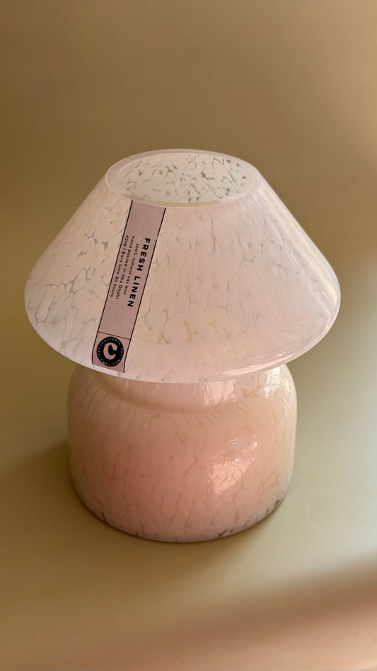 Mushroom Lamp Candle - Fresh Linen