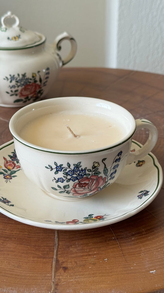 Antique Tea Cup Candle #ACS038