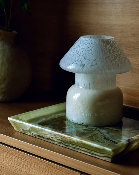 Mushroom Lamp Candle - Fresh Linen