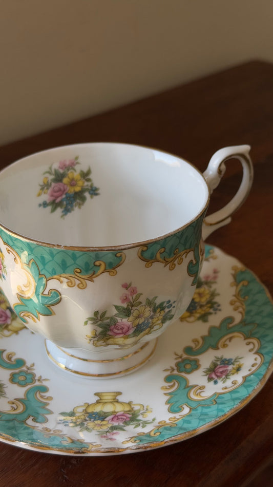 Vintage Tea Cup | Queen's Rosina China 'Centenary Dear' Tea Cup