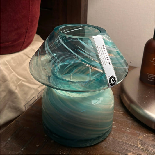 Mushroom Lamp Candle - Sea Breeze *old blue*