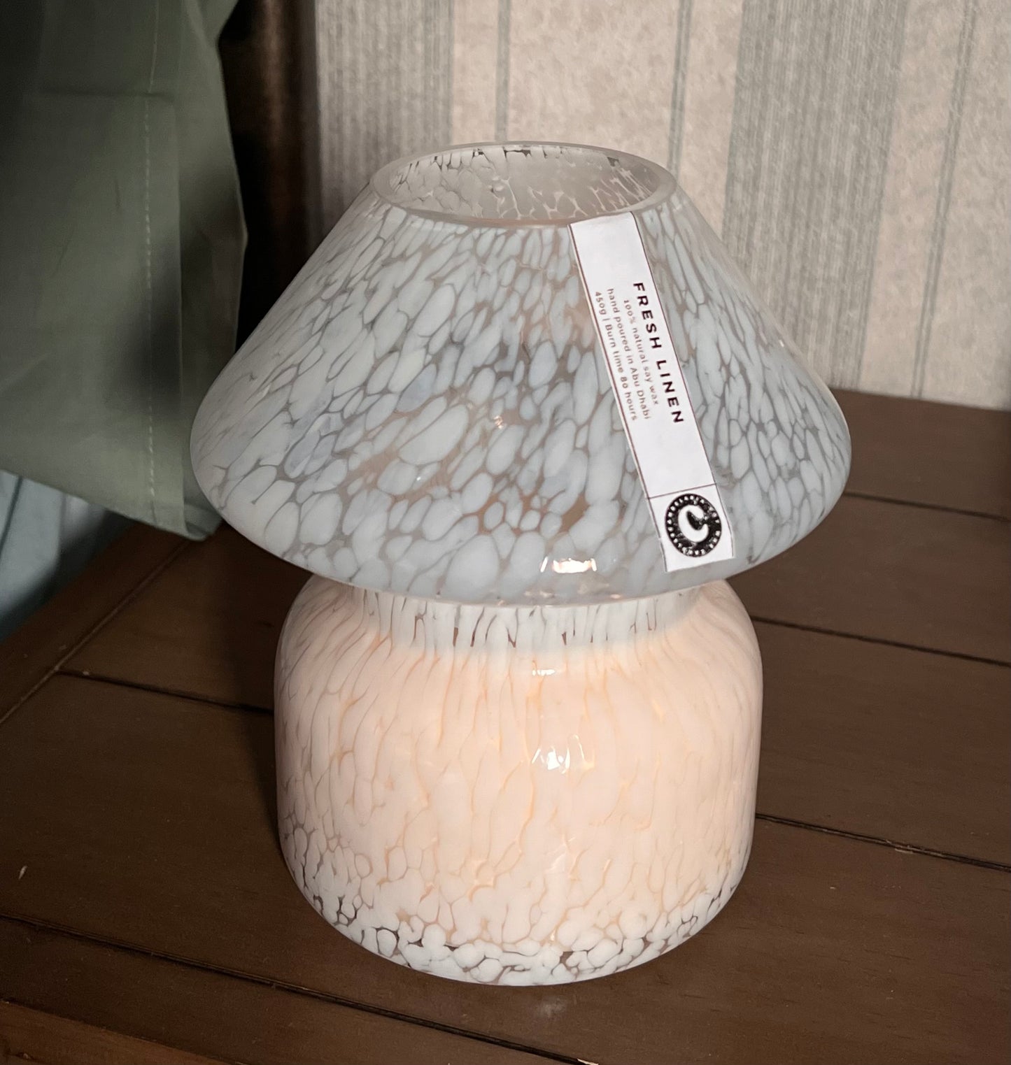 Mushroom Lamp Candle - Fresh Linen