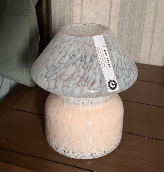 Mushroom Lamp Candle - Fresh Linen